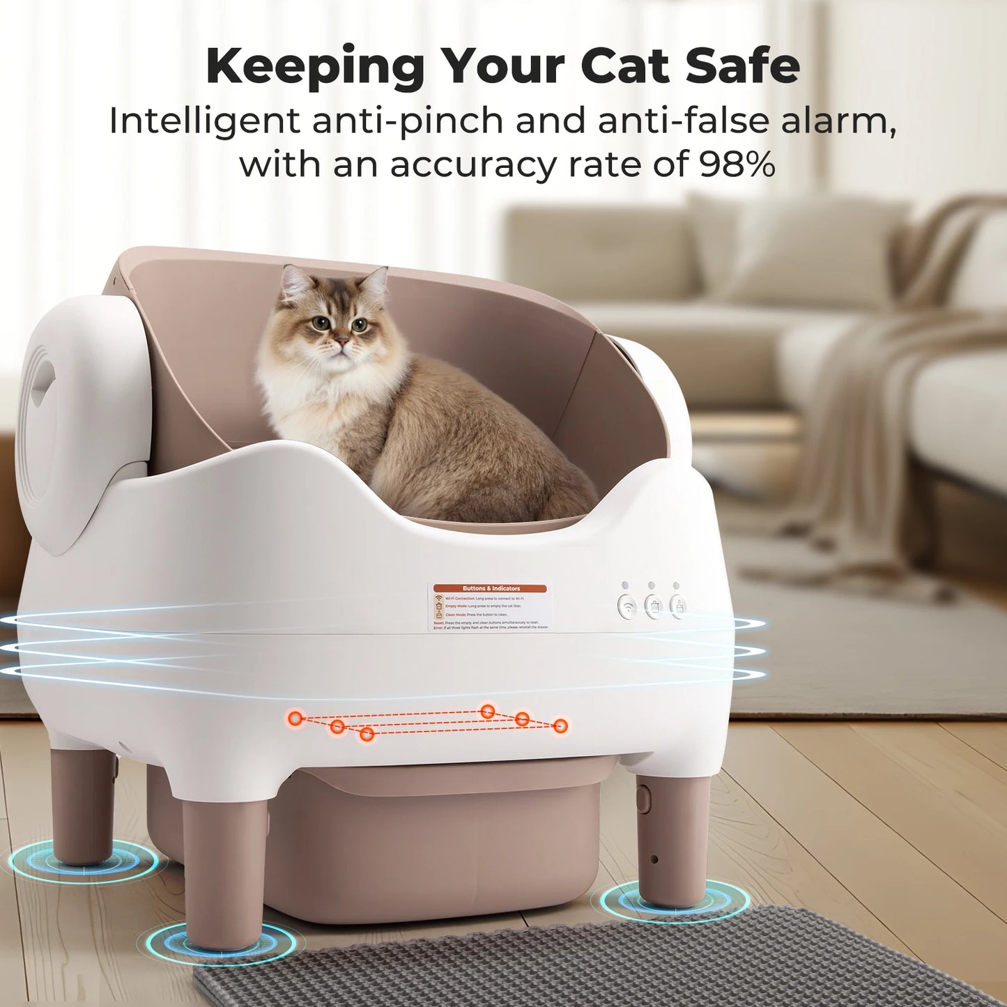 Lunapurr Self Cleaning Cat Litter Box With App Control
