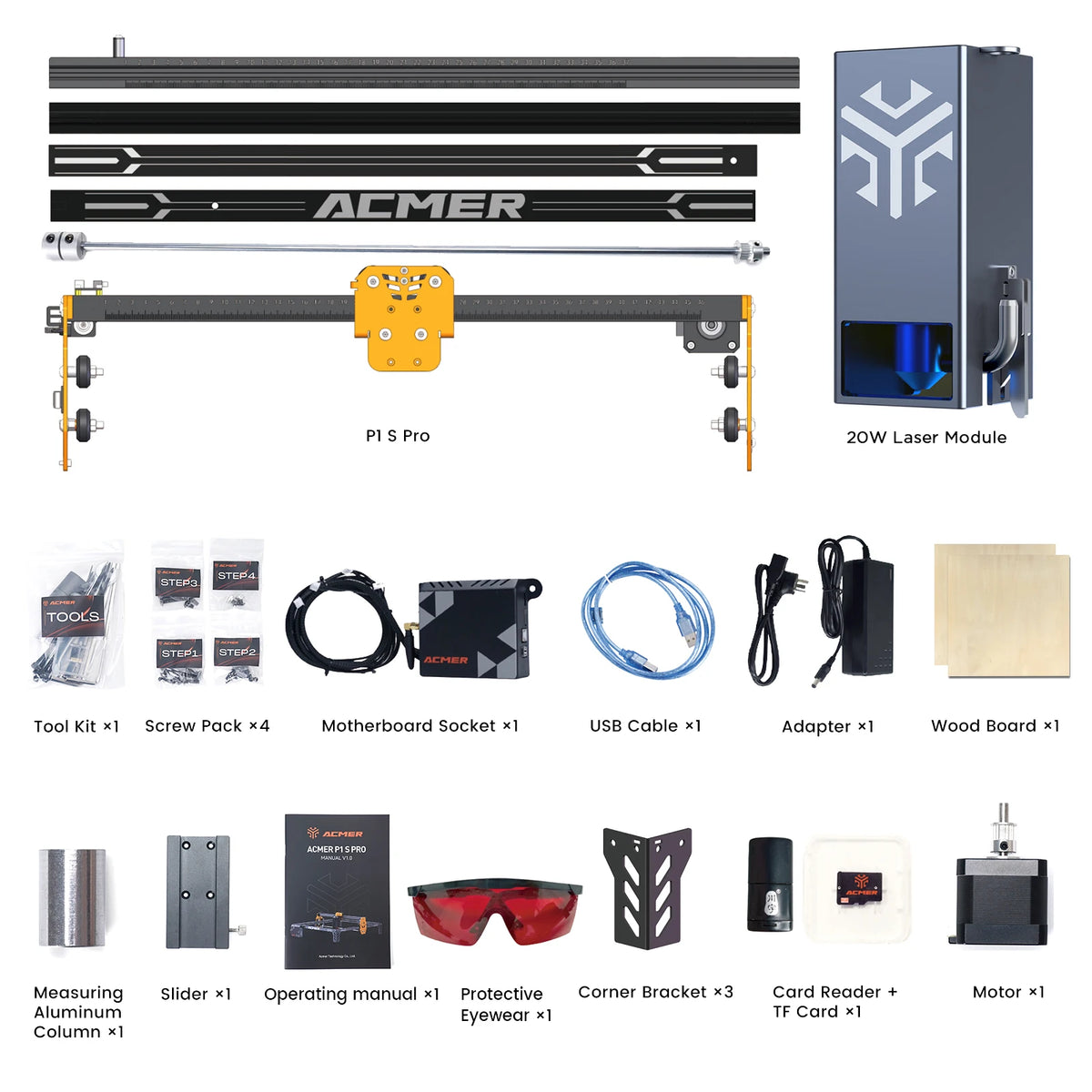 ACMER P1 S Pro Laser Engraving Machine USB WIFI Craft