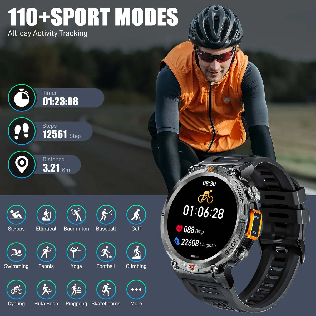 Eigiiis Ke3 Bluetooth Call Smartwatch With Heart Rate Tracking