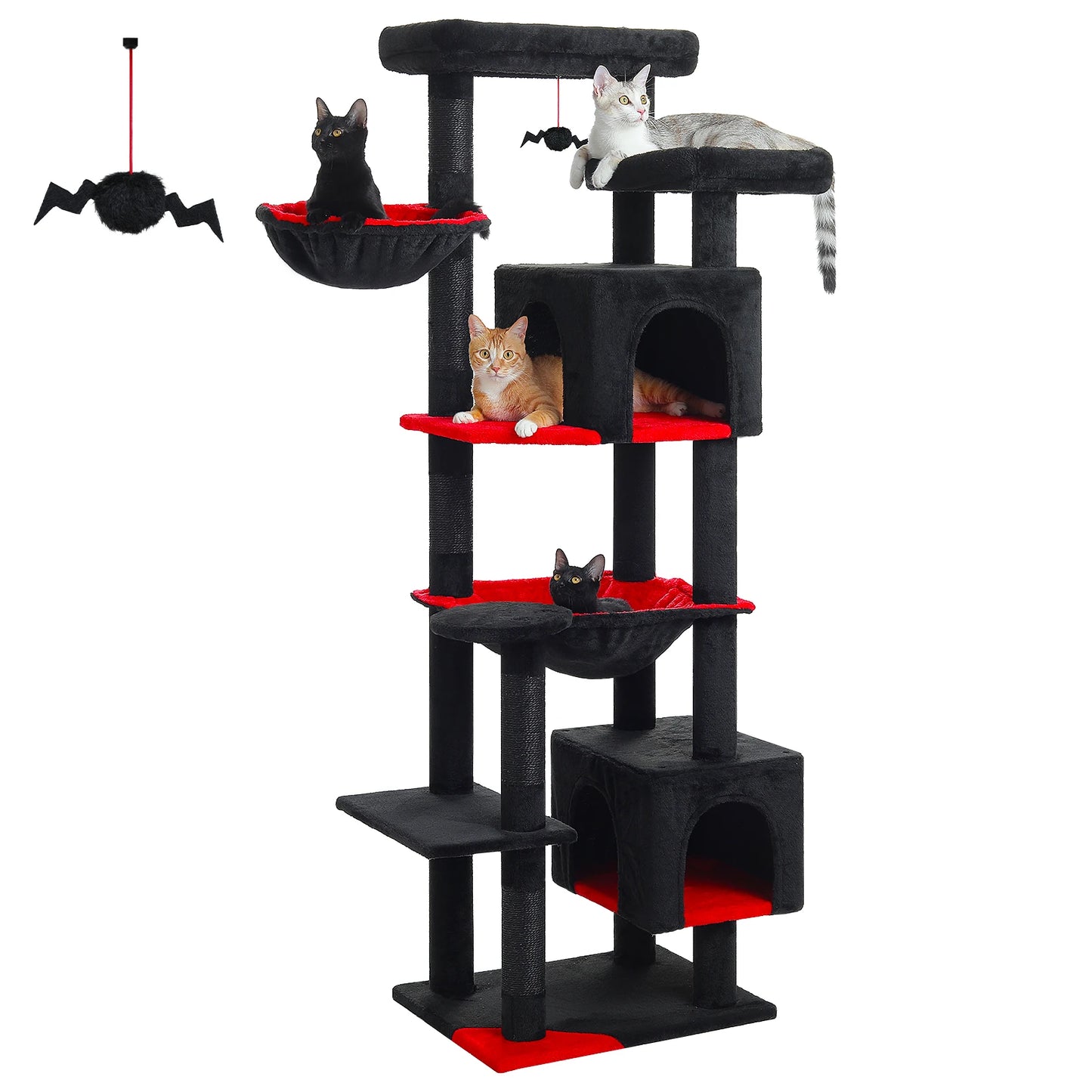 PEQULTICN Indoor Multi Level Cat Tree With Scratching Posts