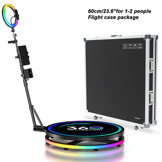 360 Photo Booth Spinner App Remote And RGB Light Case