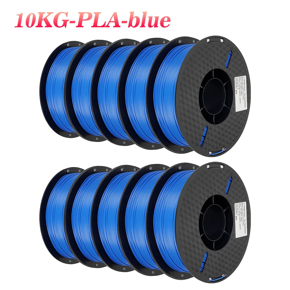 KINGROON 10KG PLA Filament PETG 3D Filament 1.75mm For 3D Printer Filament 10 Rolls/Set Mixed Colors and Materials FDM Printing Fast Ship