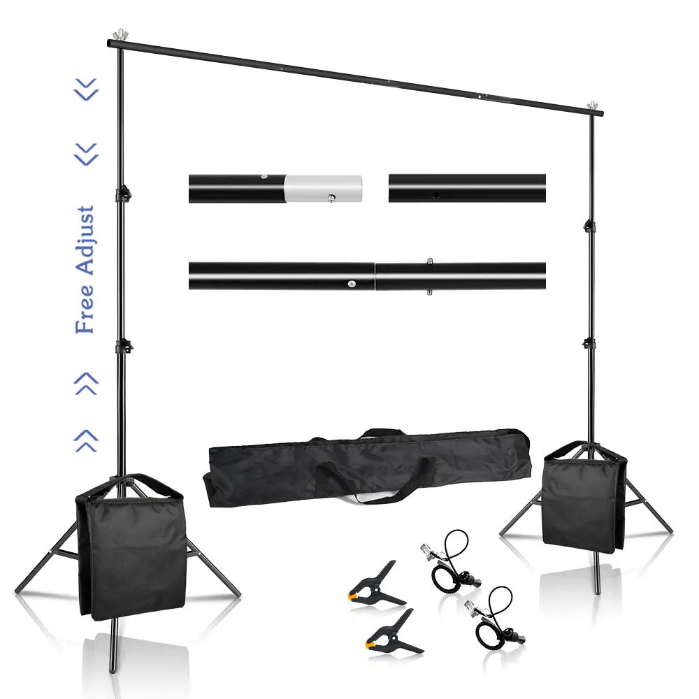 SH Studio Backdrop Stand Telescopic Support With Carry Bag
