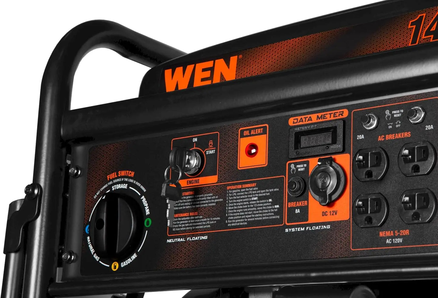 14,500-Watt 120V/240V Tri-Fuel Generator for Gas, Propane, & Natural Gas, Transfer-Switch Ready with Electric Start