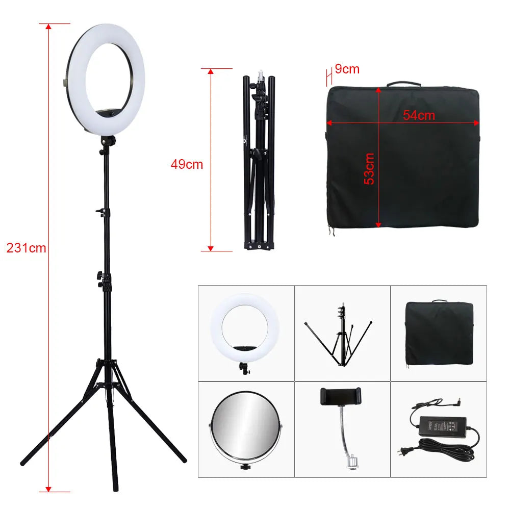 Yidoblo Bi Color Ring Light with Tripod Studio Photo Lamp