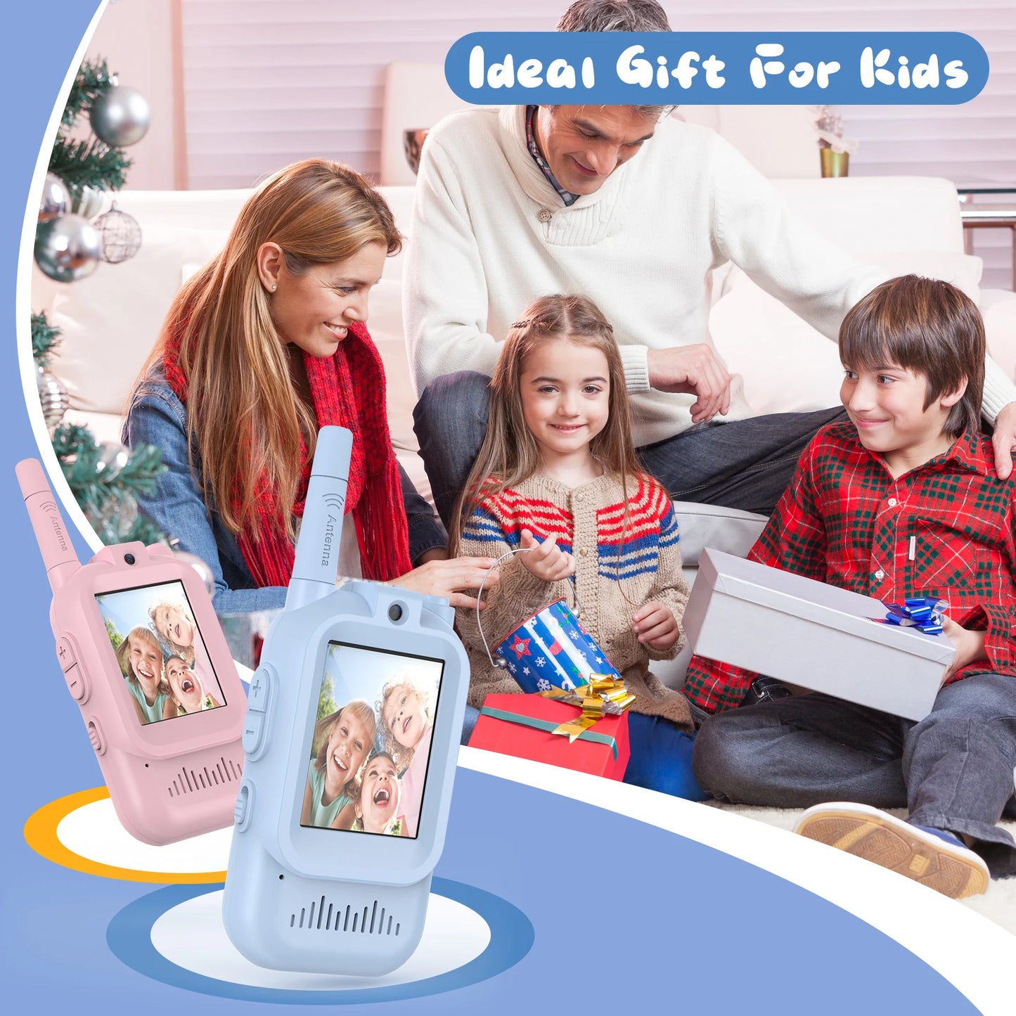 NONECN Kids Video Walkie Talkies 2 Pack With HD Camera