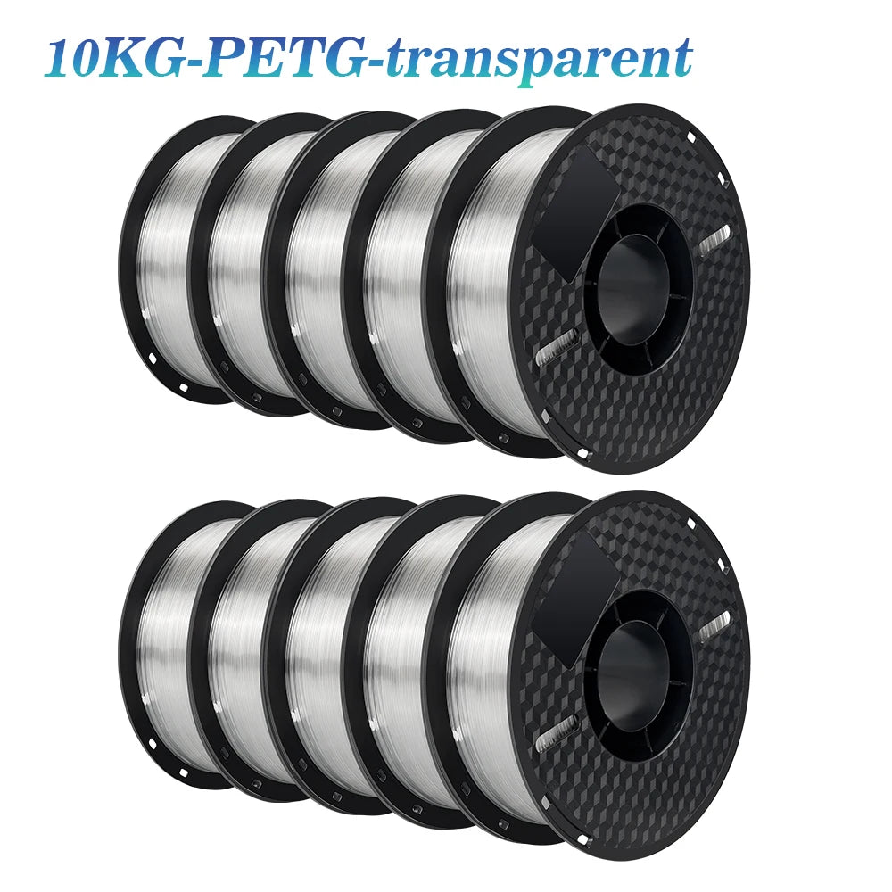 KINGROON 10KG PLA Filament PETG 3D Filament 1.75mm For 3D Printer Filament 10 Rolls/Set Mixed Colors and Materials FDM Printing Fast Ship
