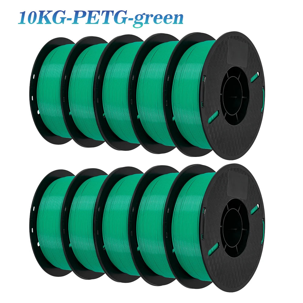 KINGROON 10KG PLA Filament PETG 3D Filament 1.75mm For 3D Printer Filament 10 Rolls/Set Mixed Colors and Materials FDM Printing Fast Ship
