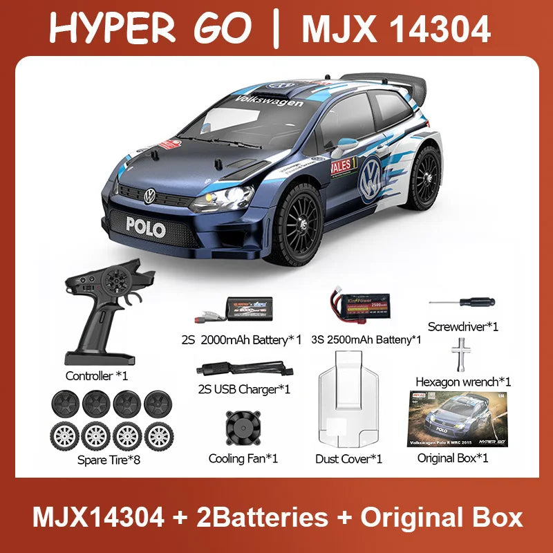 HYPER GO RC MJX 14304 14303 14302 14301 High Speed Drift Car  With Gyroscope - Electric Toy for Kids Volkswagen Racing Gift