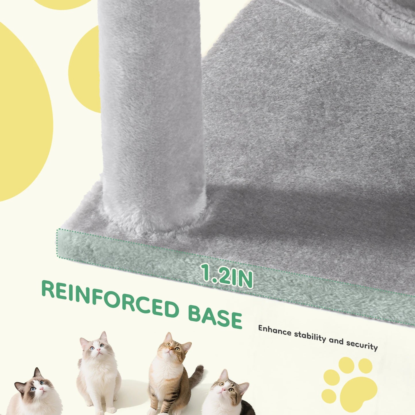 JHK Multi Level Cat Tree With Scratching Posts Indoors