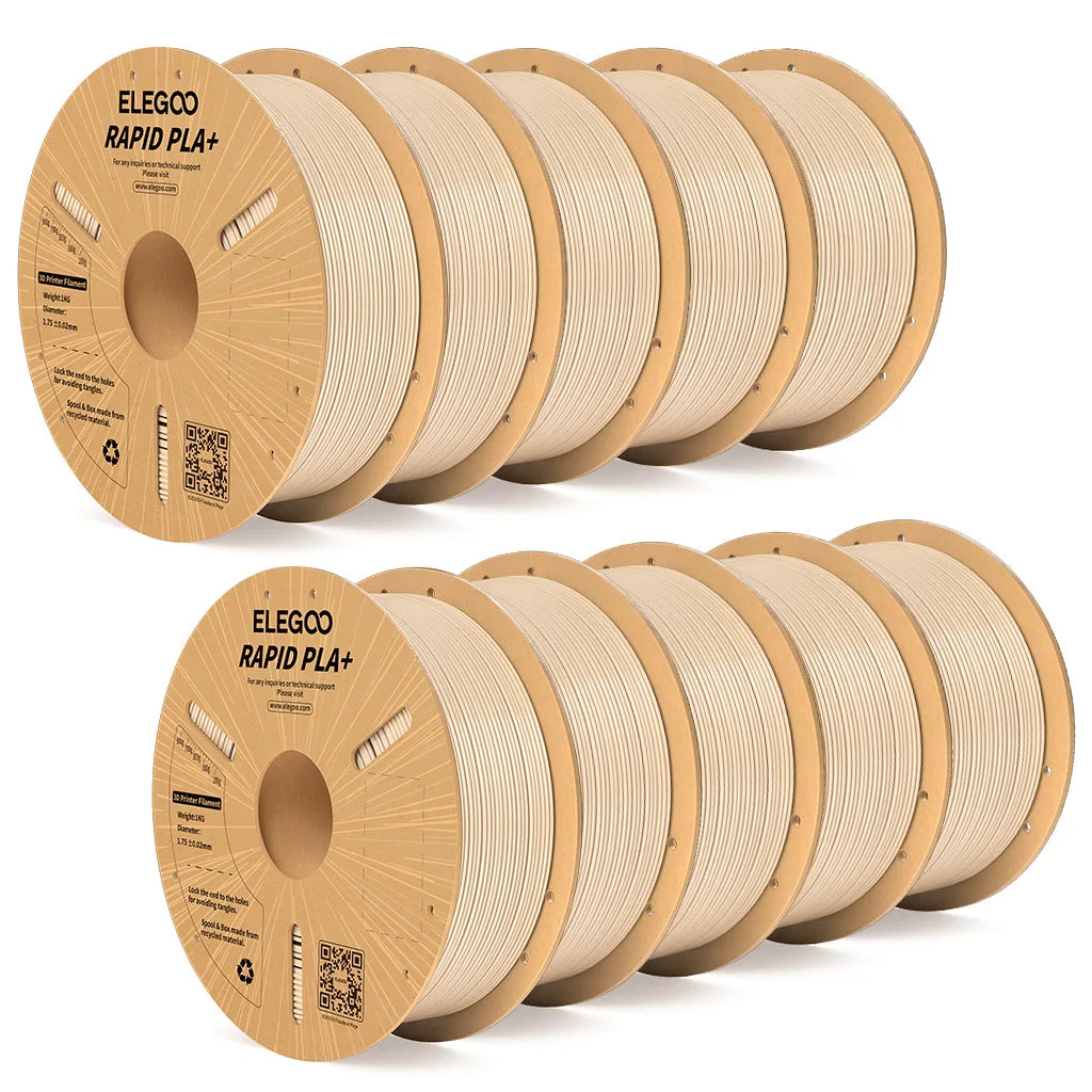 ELEGOO Rapid PLA Plus Filament 1.75mm, 3D Printer Filament for 30-600 MM/s High Speed Printing, 4 Pack 1kg Spool(2.2lbs)