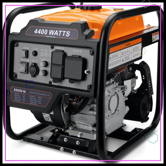 4400W Portable Inverter Generator Gas Powered, Low Noise ECO Mode, RV Camping Home Backup Emergency Power