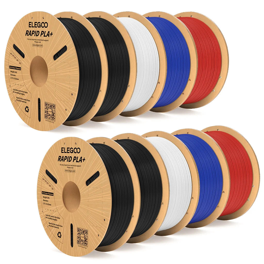 ELEGOO Rapid PLA Plus Filament 1.75mm, 3D Printer Filament for 30-600 MM/s High Speed Printing, 4 Pack 1kg Spool(2.2lbs)