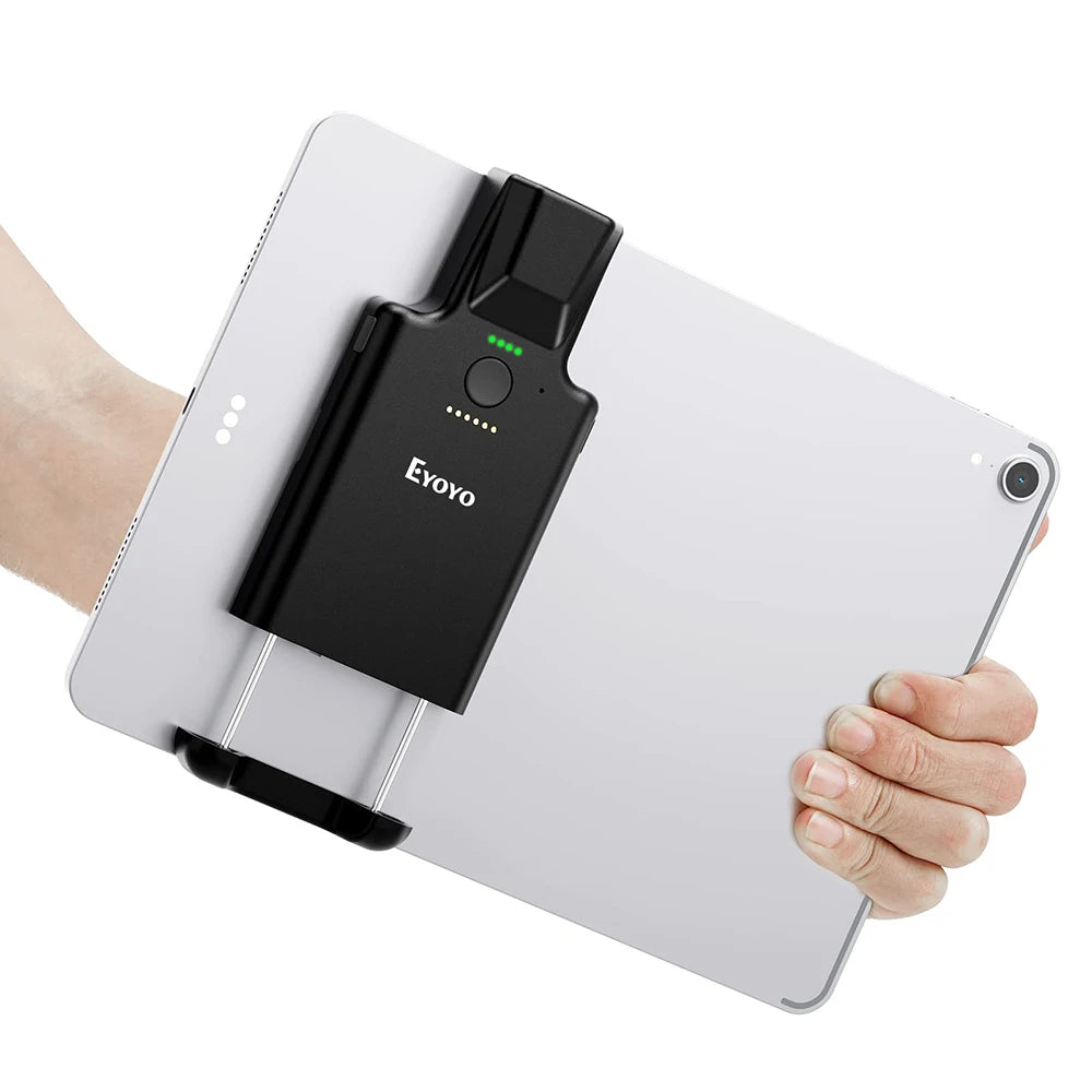 Eyoyo 1D 2D Bluetooth Barcode Scanner Back Clip Design Wireless Portable QR Code Reader for Fast Scanning UPC ISBN PDF417 Data Matrix Bar Codes Works with iPhone iPad