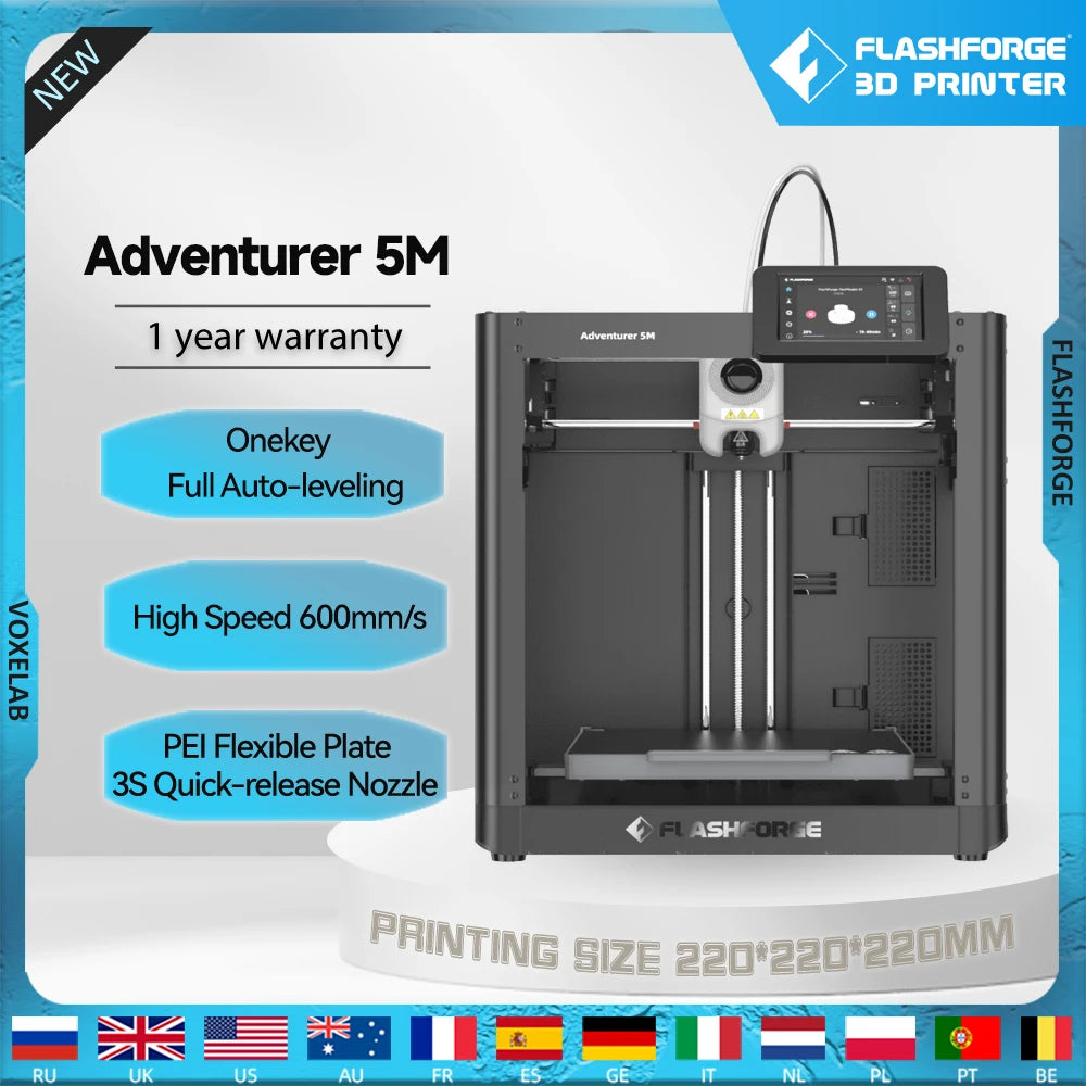 Flashforge Adventurer 5M 3D Printer High Speed Direct Extruder