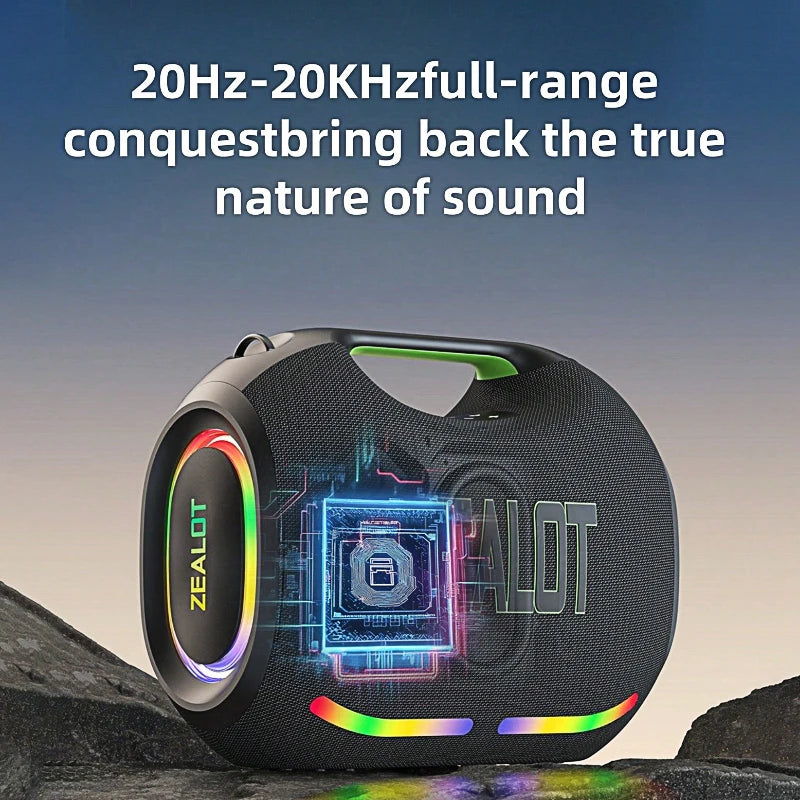 ZEALOT ZE21 250W Wireless Speaker Outdoor Portable 48000mAh RGB Lights