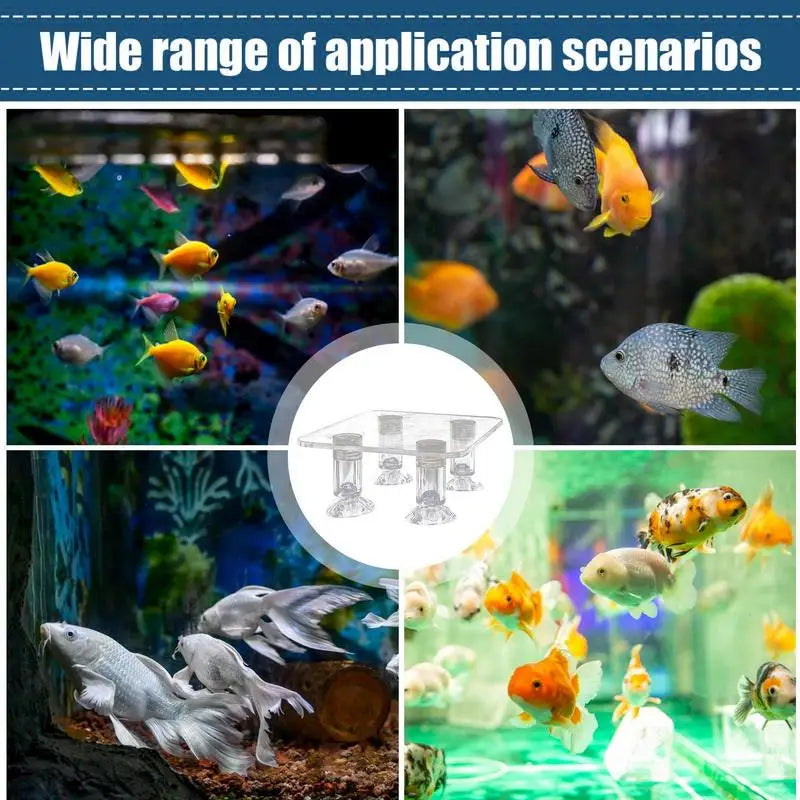 Aquarium Pump Stand Shockproof Water Pump Riser Lightweight Transparent Aquarium Accessories for Enhanced Aquarium Functionality