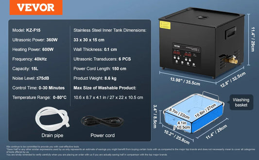 SucceBuy Ultrasonic Cleaner For Dishes And Home Appliances