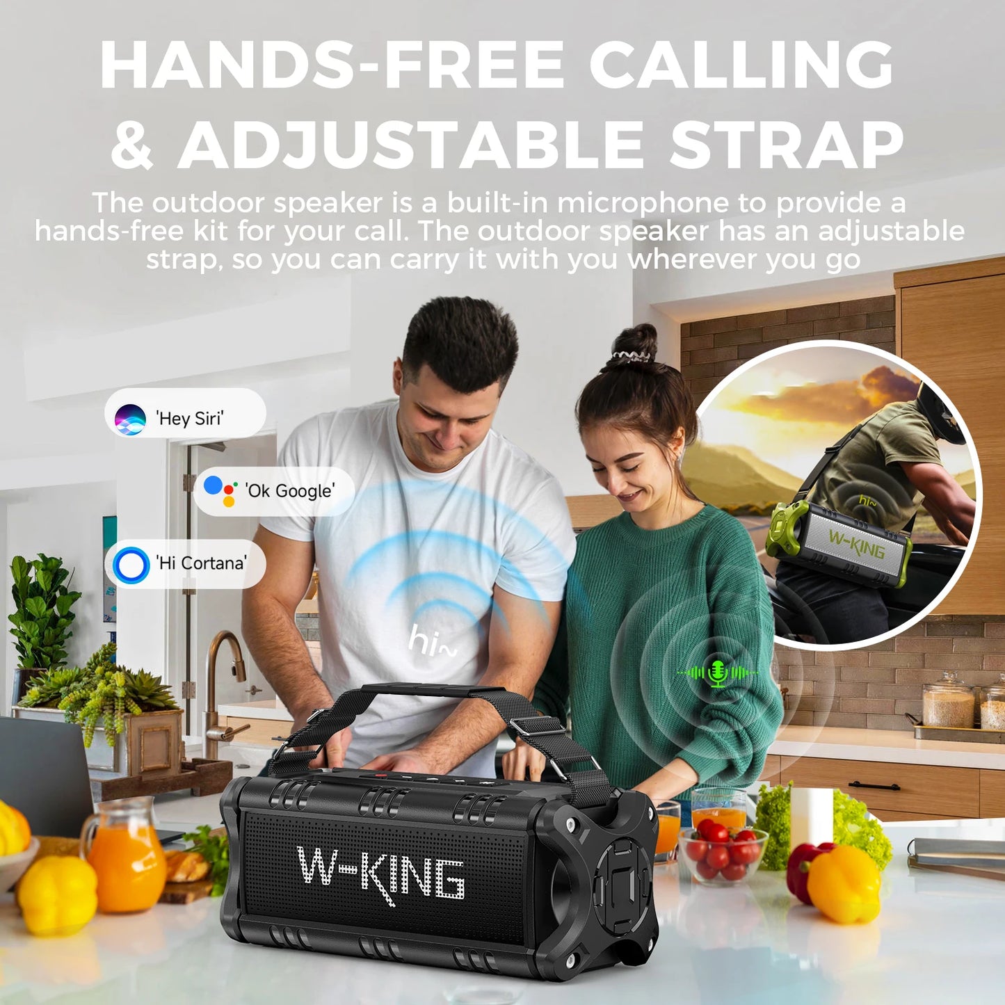 W-King 90W Peak Bluetooth Speaker IPX6 Waterproof Portable