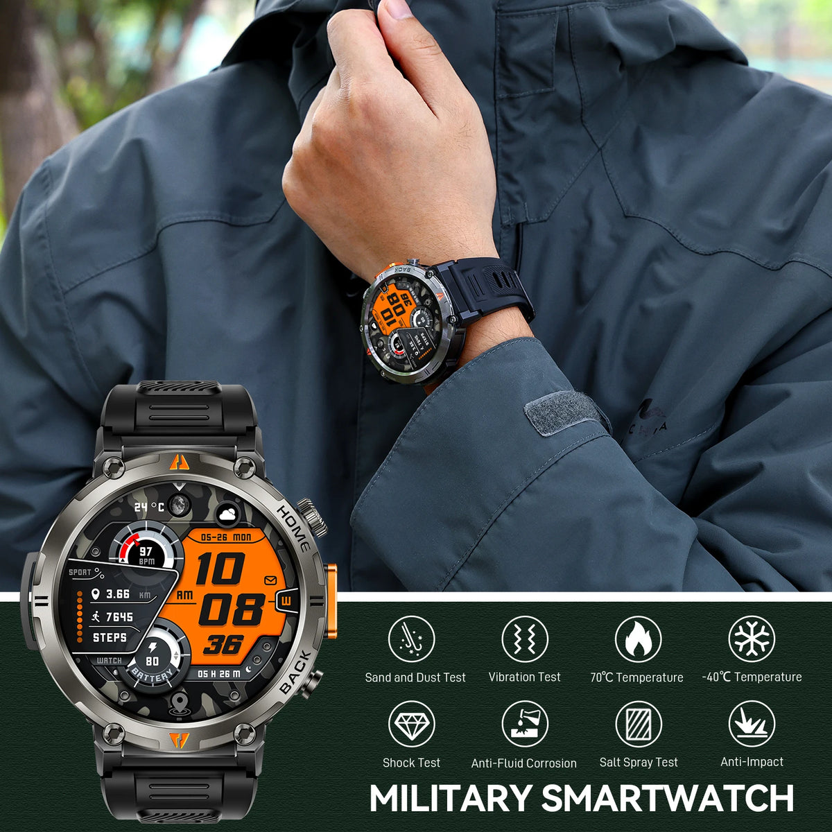 Eigiiis Ke3 Bluetooth Call Smartwatch With Heart Rate Tracking