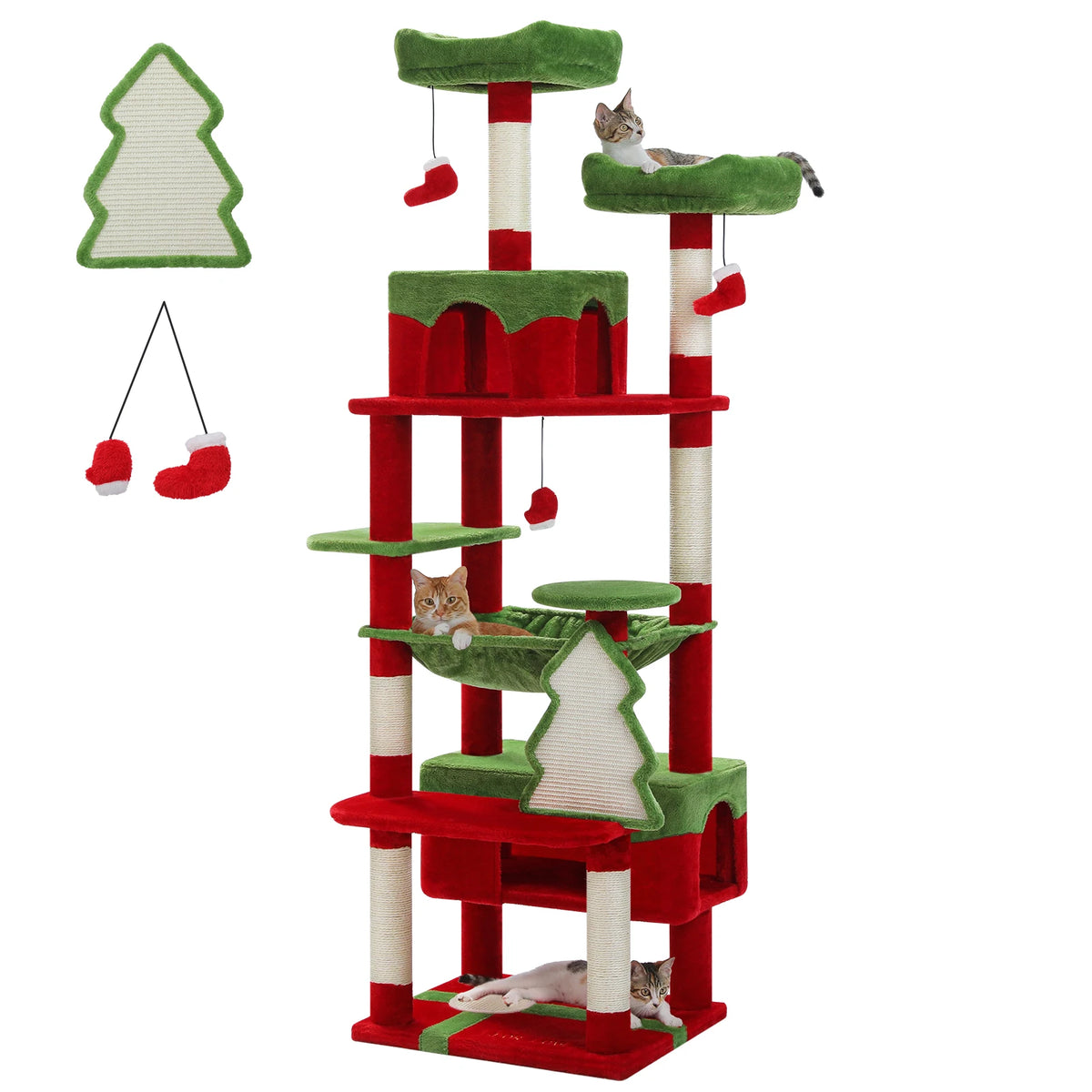 PAWZ Road Cat Tree With Sisal Scratching Posts And Condos