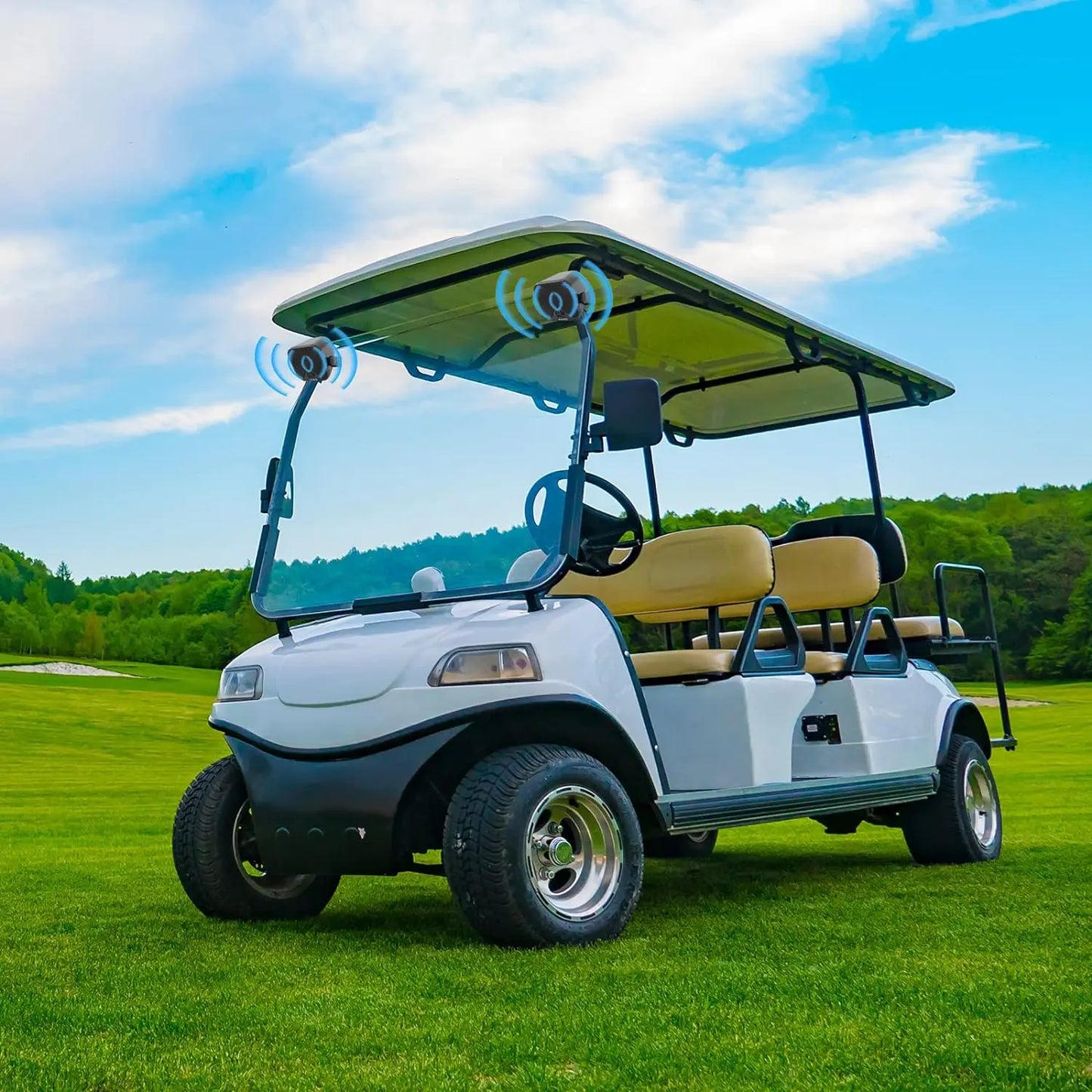 Herdio Waterproof Marine Speakers 100W Outdoor ATV UTV Audio System