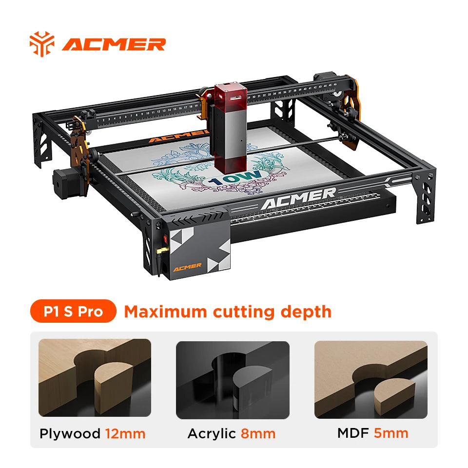 ACMER P1 S Pro Laser Engraving Machine USB WIFI Craft
