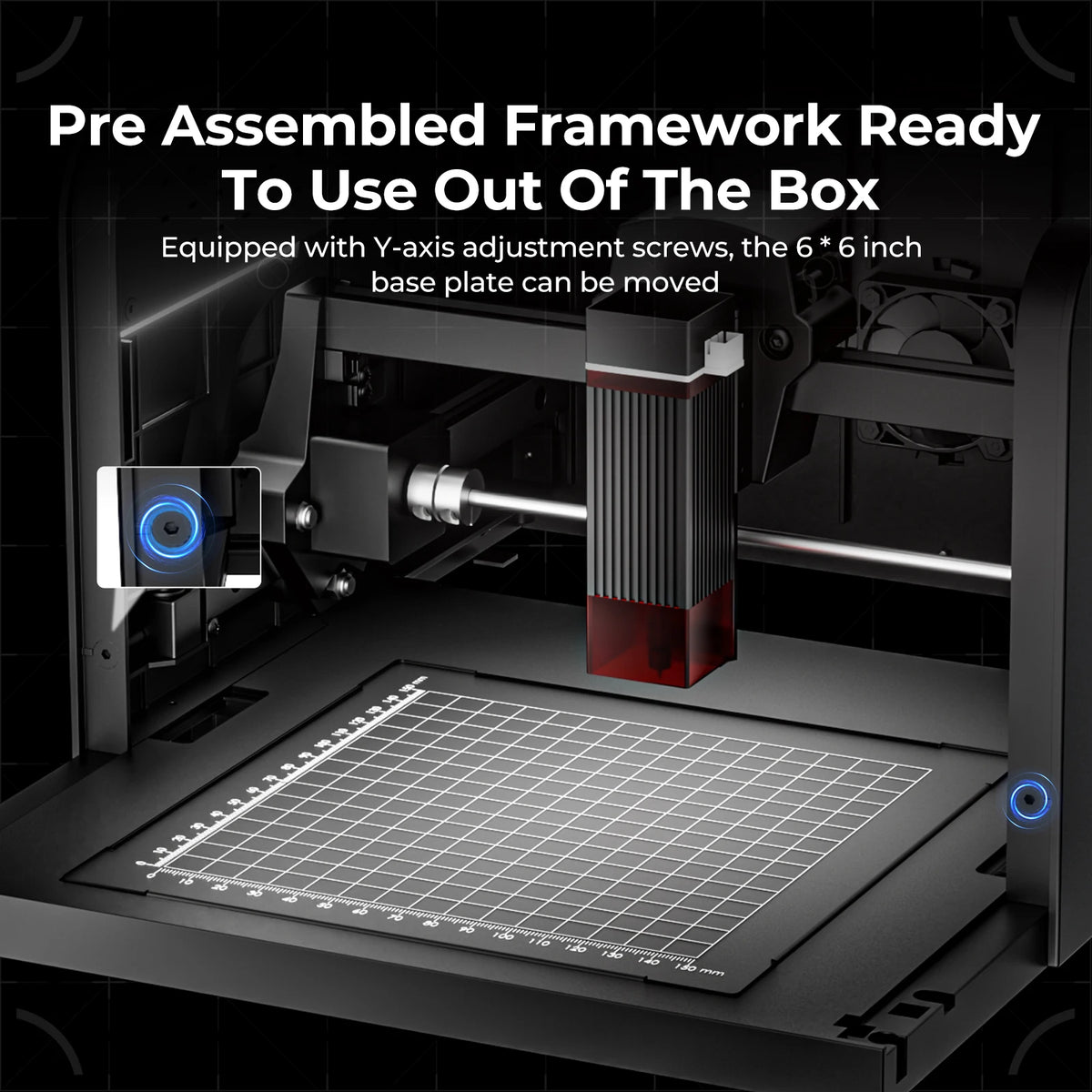 Acmer K1 Desktop Sealed Laser Engraving And Cutting CNC Machine