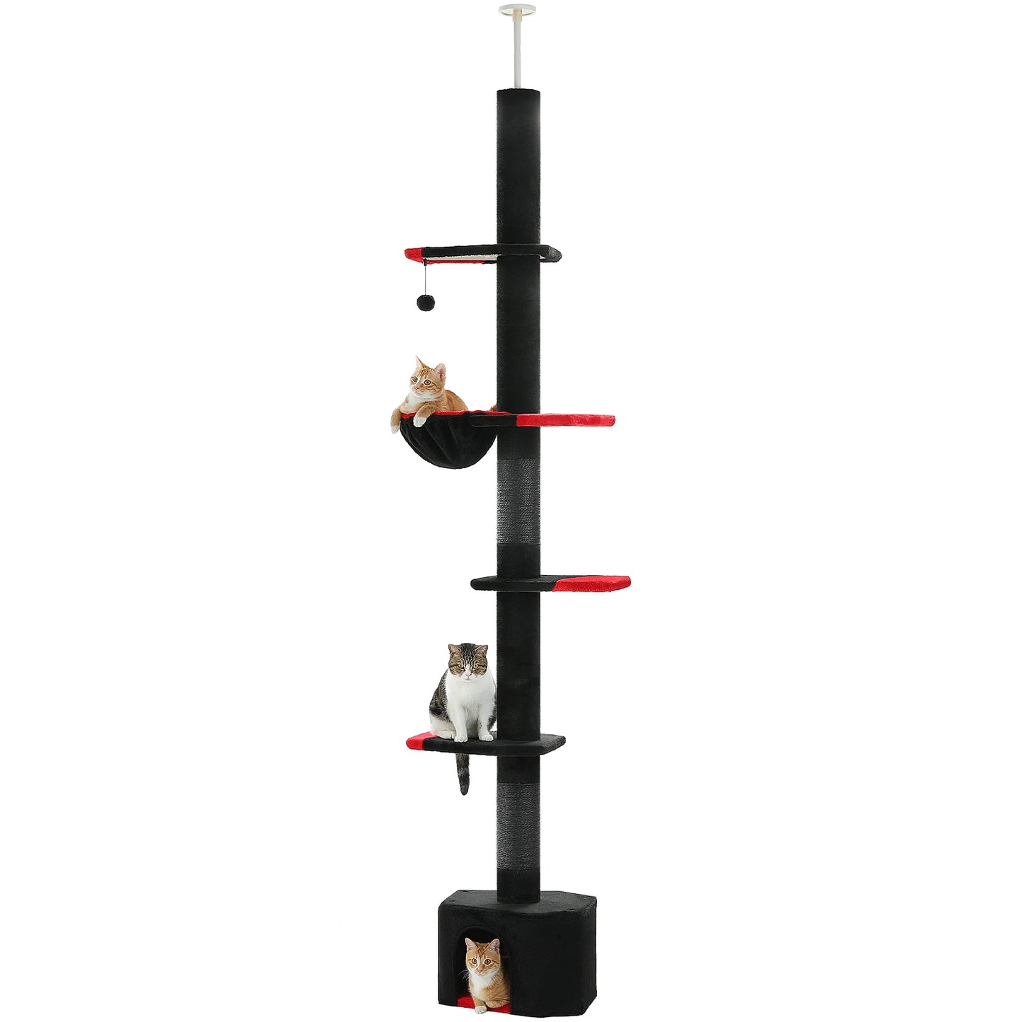 PEQULTICN Adjustable Cat Tree With Scratching Posts Hammock