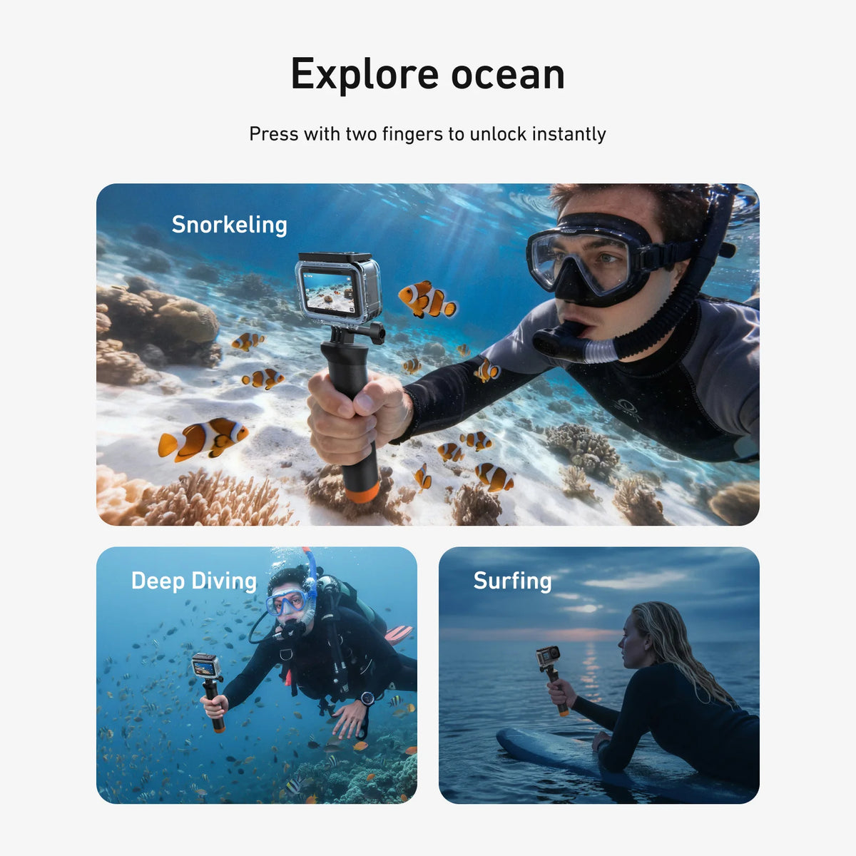 Telesin Waterproof Case For DJI Osmo Action 6 Underwater Housing