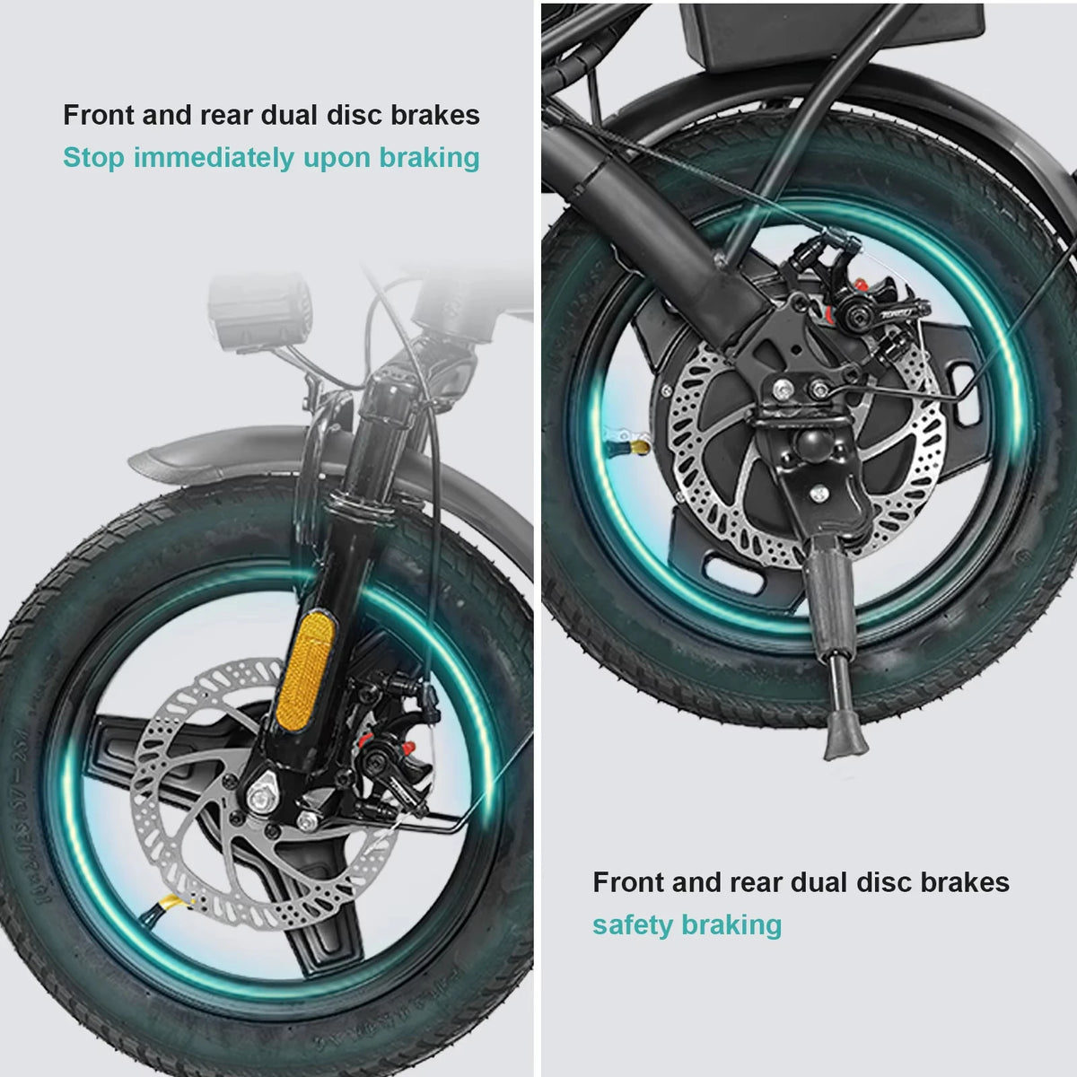 Terrosor Folding Electric Bike With 48V Detachable Battery