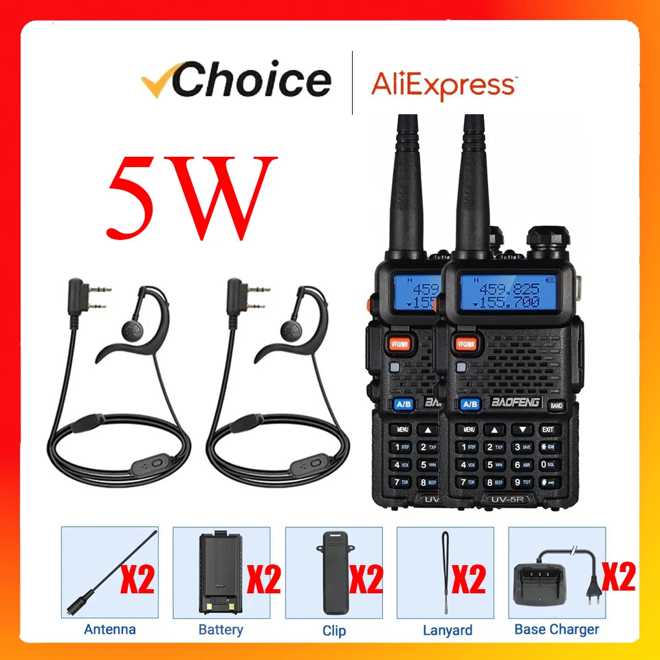 Baofeng Dual Band Handheld Two Way Radio High Power Transceiver