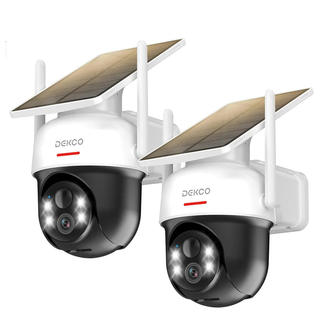 Dekco 3MP Solar Wireless Security Camera With Night Vision