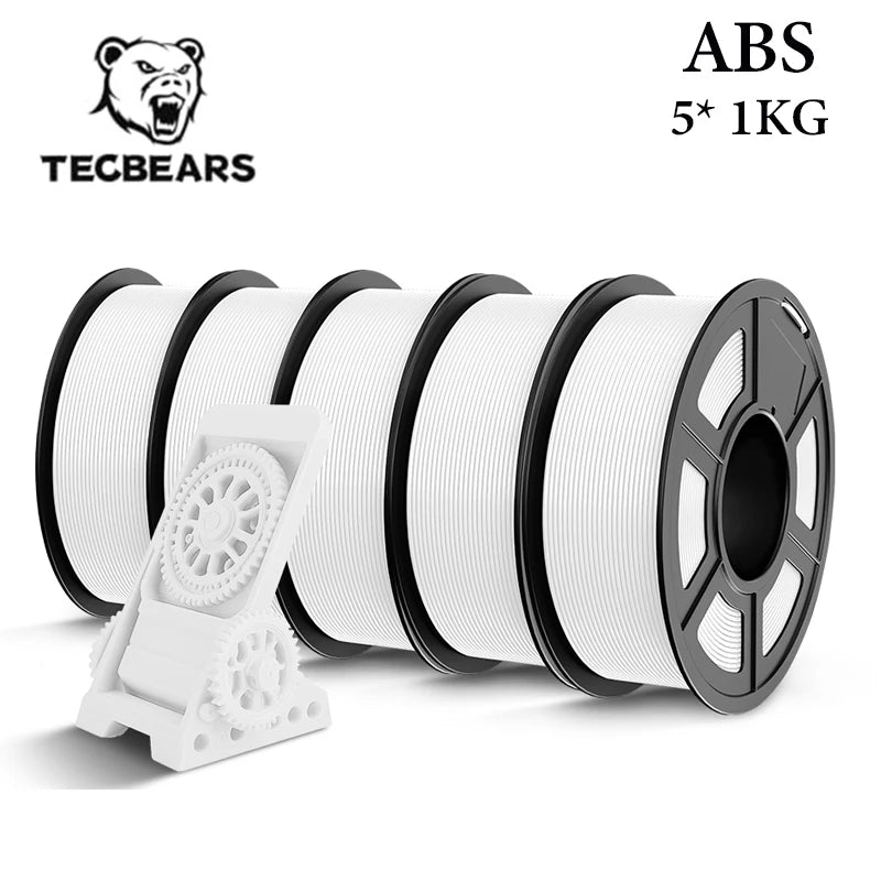 TECBEARS 3D Filament PLA/PETG/High Speed matte petg /abs/silk/HSMPLA/PLA Plus/pla 5kg 1.75mm 3D Printer Filament for 3D Printer