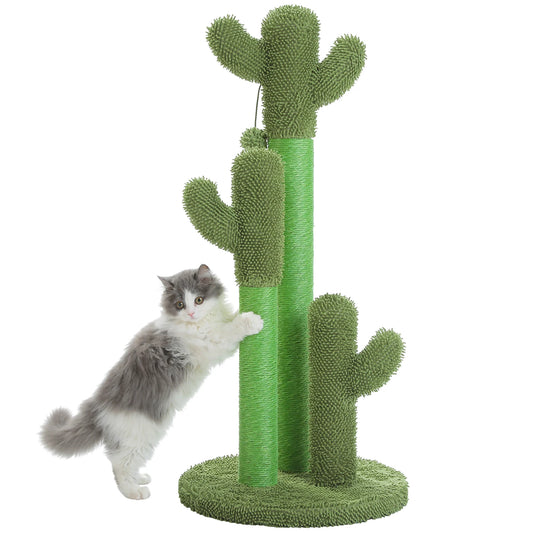 PEQULTICN Cat Scratching Post With 3 Natural Poles