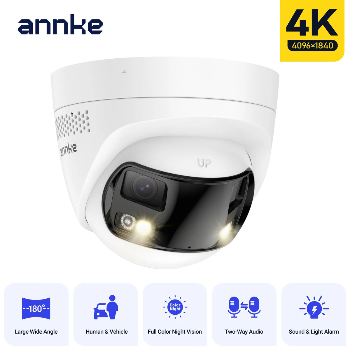 Annke 8MP Panoramic Security Camera With AI Detection And IP67