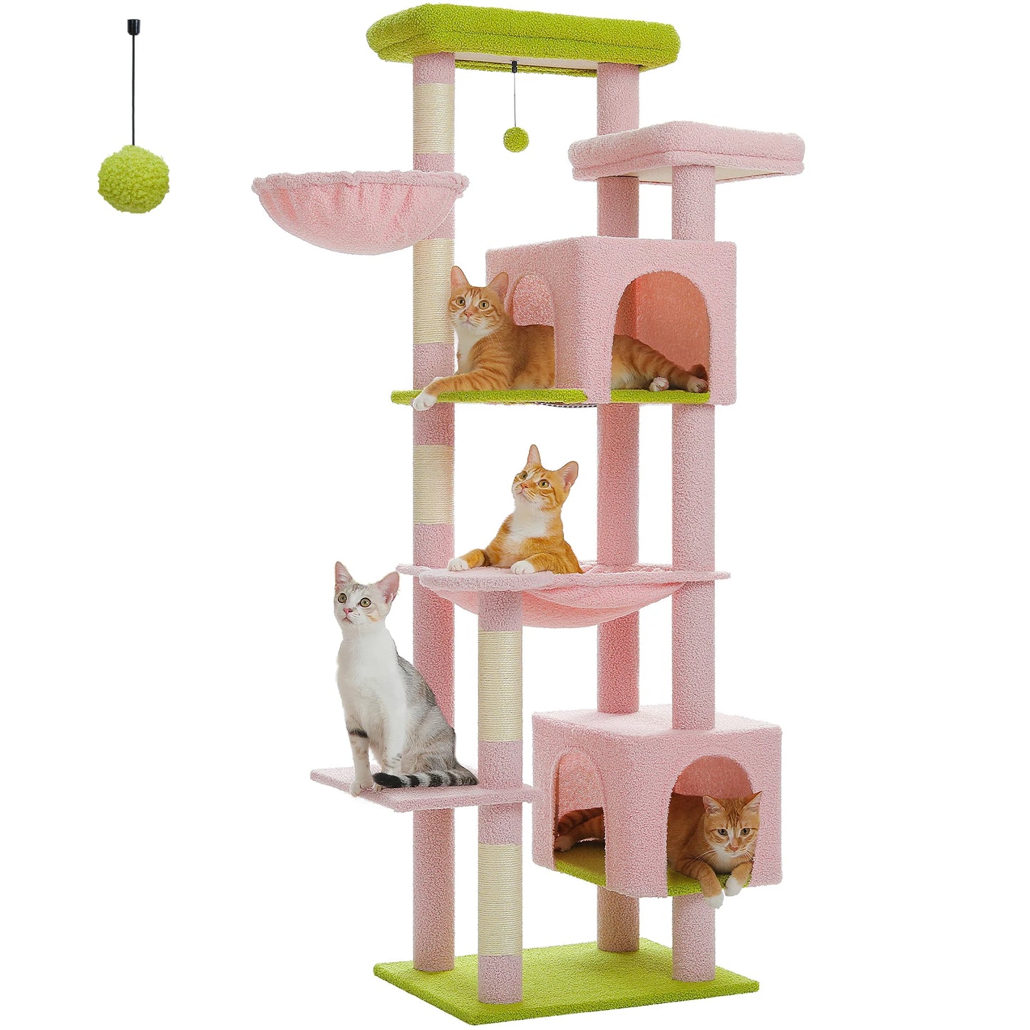 PEQULTICN Indoor Multi Level Cat Tree With Scratching Posts
