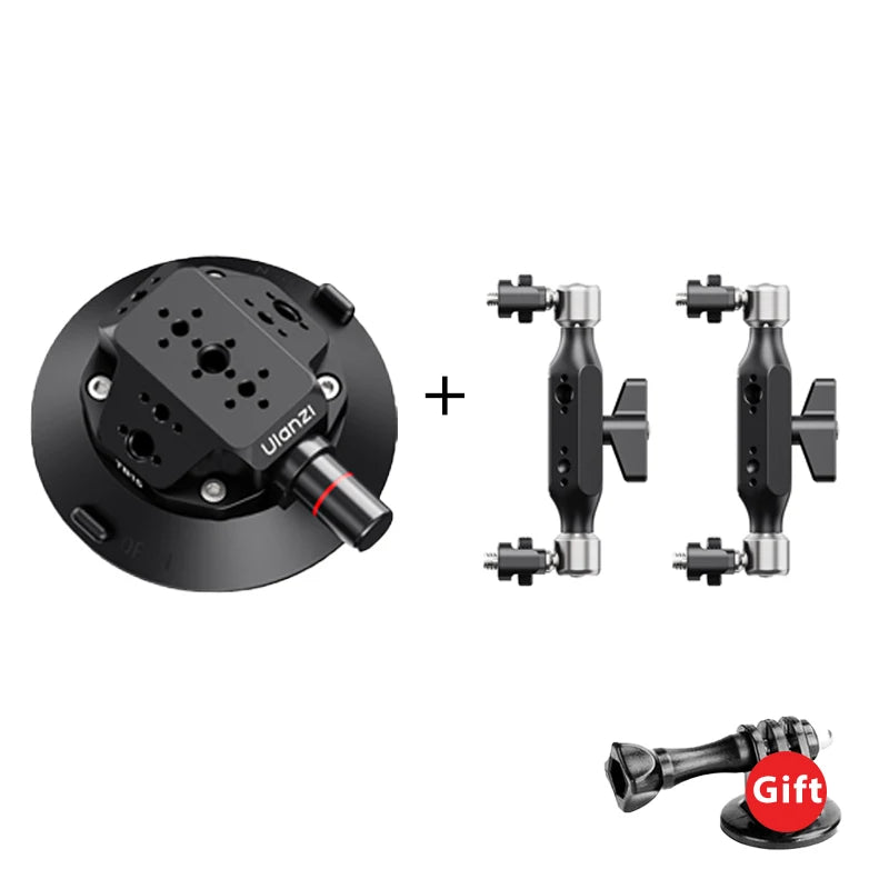 Ulanzi TB15 Car Holder Mount Camera Suction Cup for Gopro Insta 360 DJI Action Camera Phone DSLR with 1/4 3/8 Camera Accessories