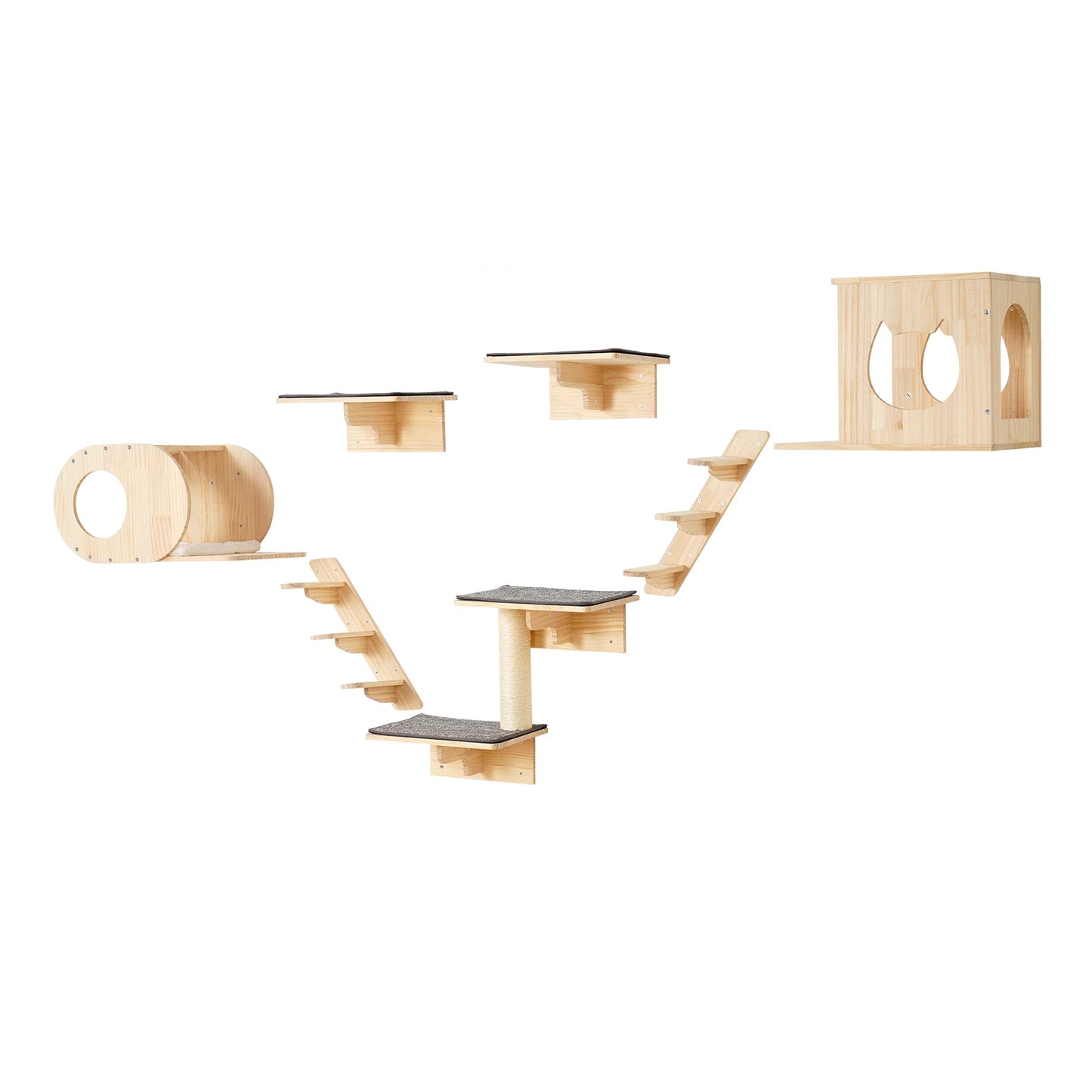 NONECN Wall Mounted Cat Shelves and Perches Cat Tree Kit