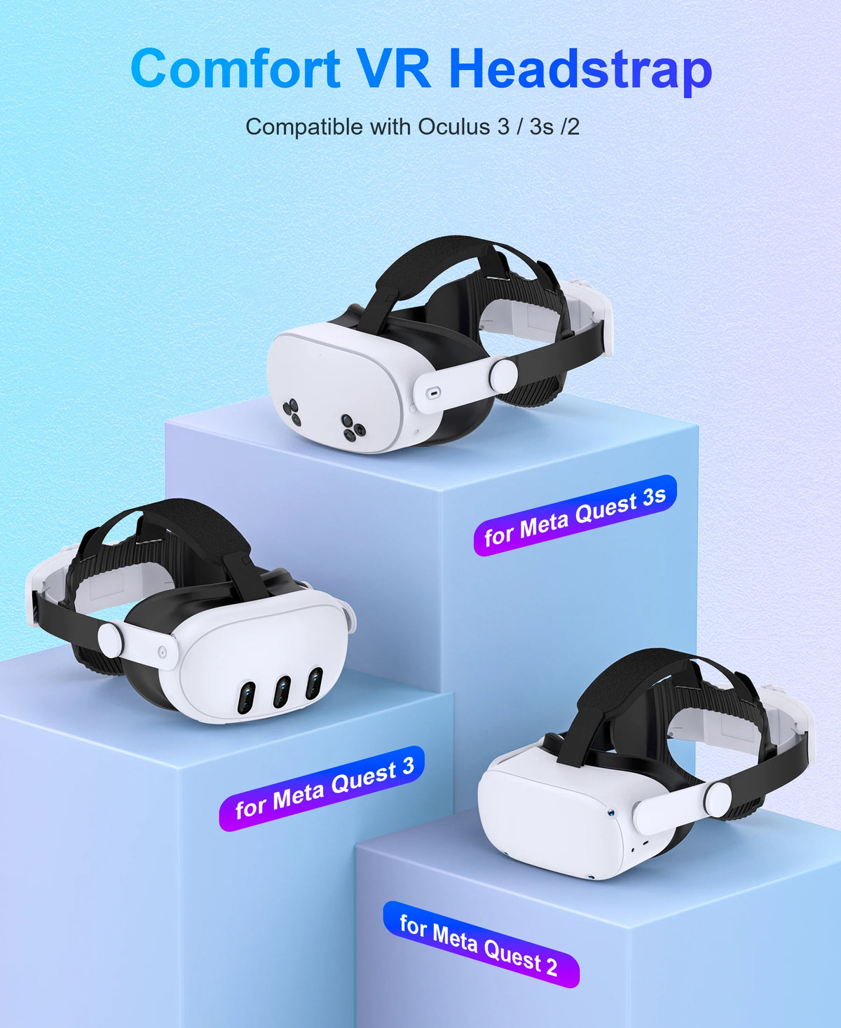 DinoFire Comfort Fit Head Strap For Meta Quest 3 Series