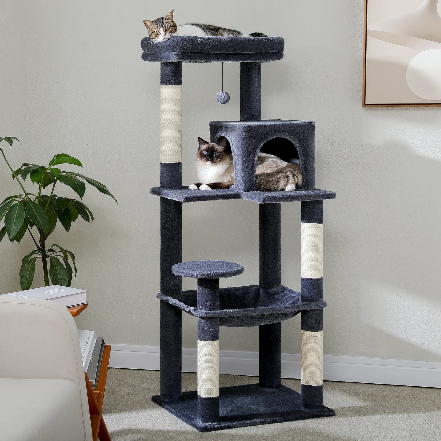 PAWZ Road Cat Tree Five Level Indoor Tower Hammock