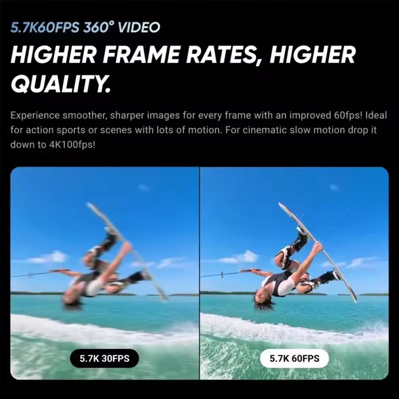 Insta360 X5 8K 30fps 360 Video Camera With Dual Sensors