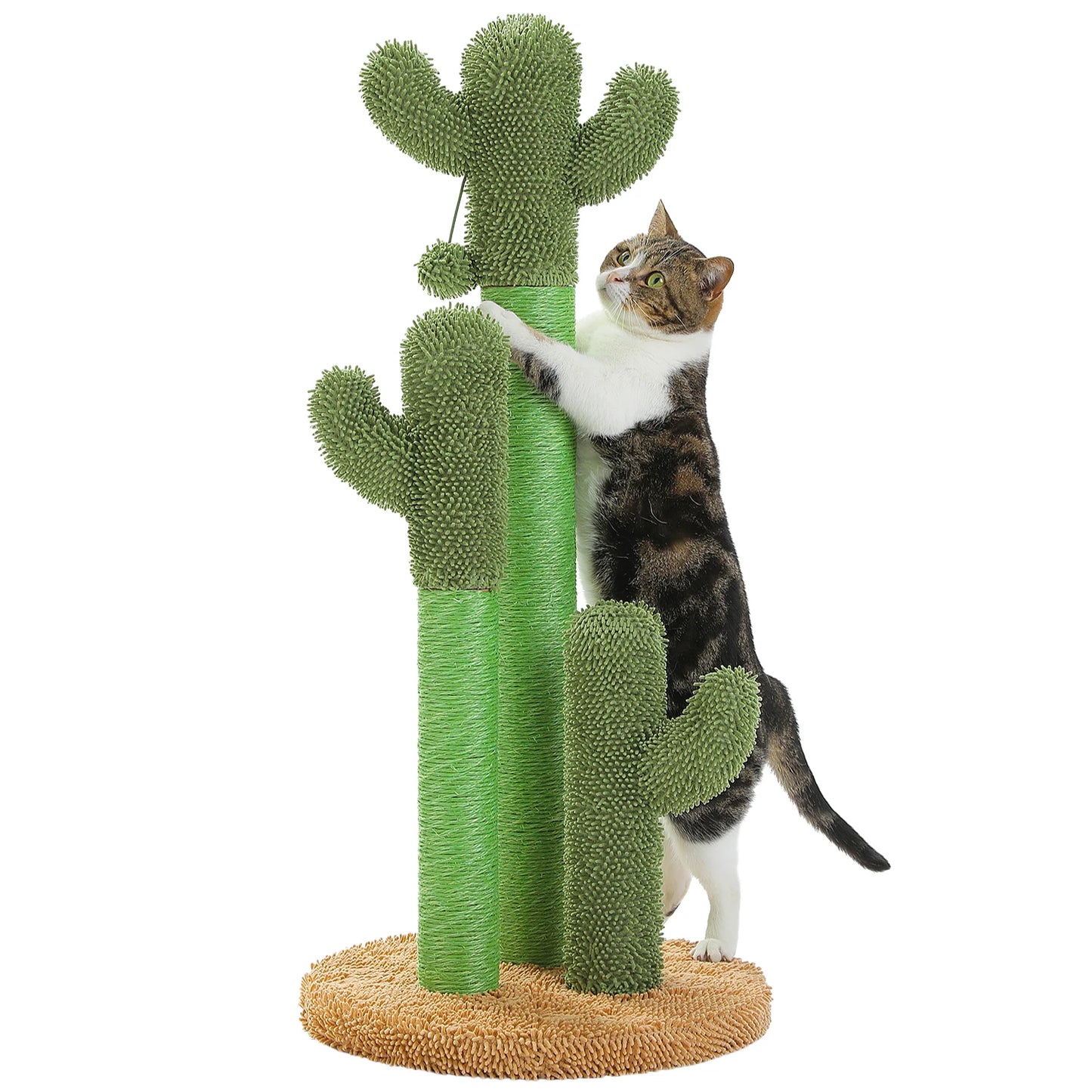PEQULTICN Cat Scratching Post With 3 Natural Poles