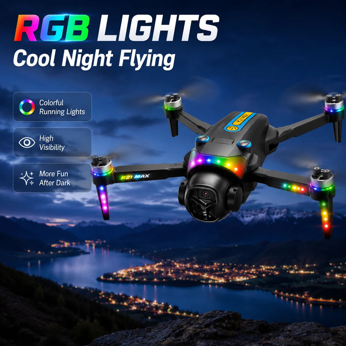 ZNLYRION RC Drone Optical Flow Headless Mode 360 Stunt Roll