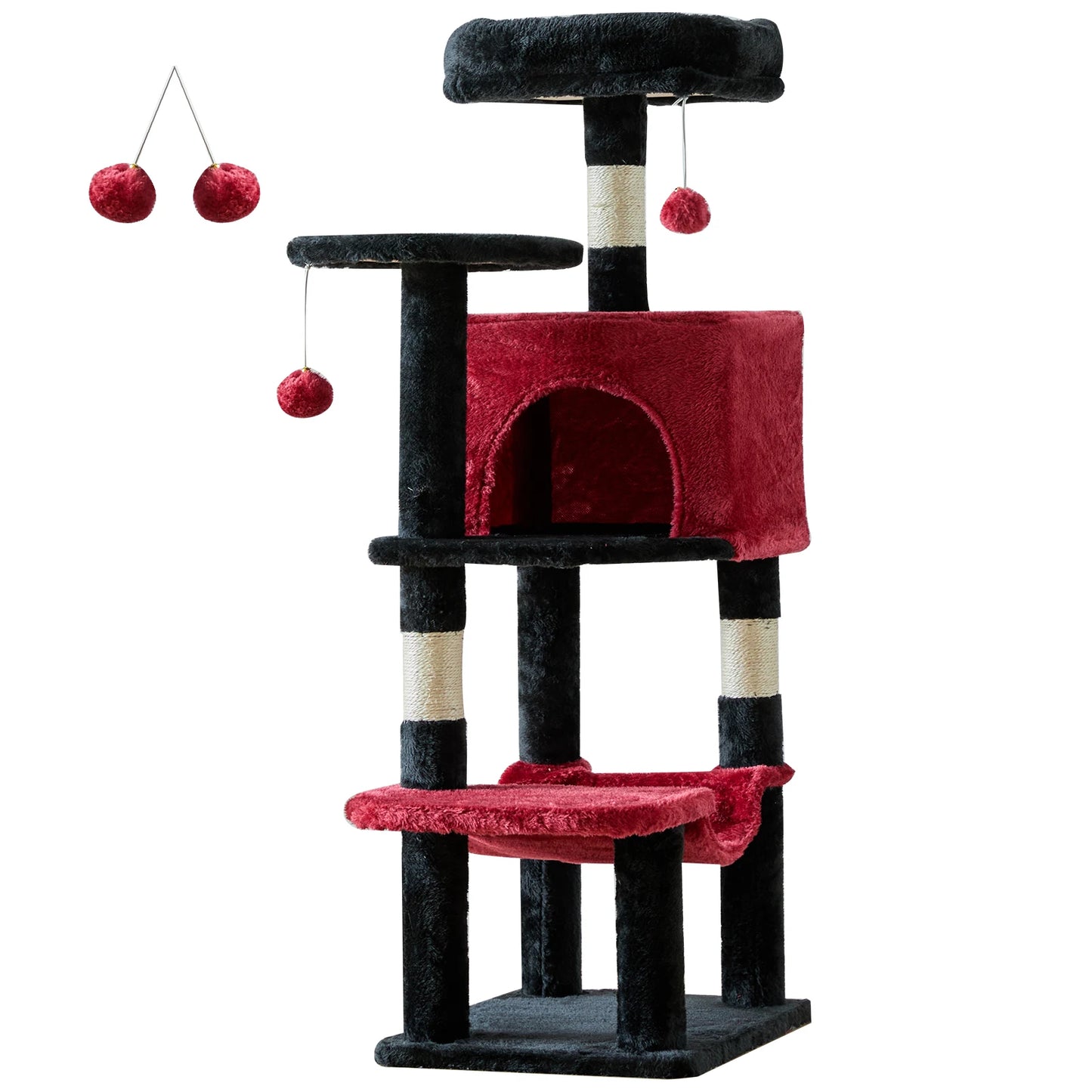 JHK Multi Level Cat Tree With Scratching Posts Indoors
