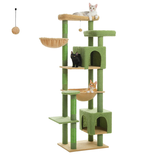 PEQULTICN Indoor Cat Tree Multi Level Scratching Posts Hammock