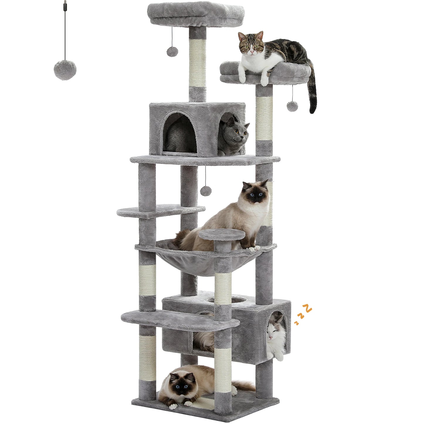 PEQULTICN Multi Level Cat Tree Tower With Scratching Posts