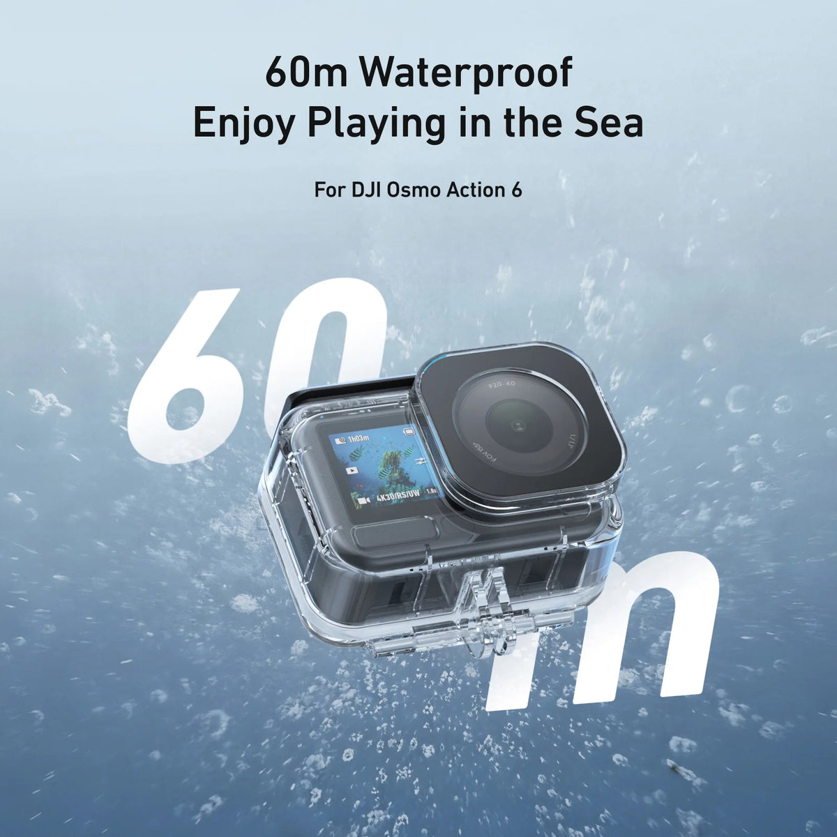 Telesin Waterproof Case For DJI Osmo Action 6 Underwater Housing