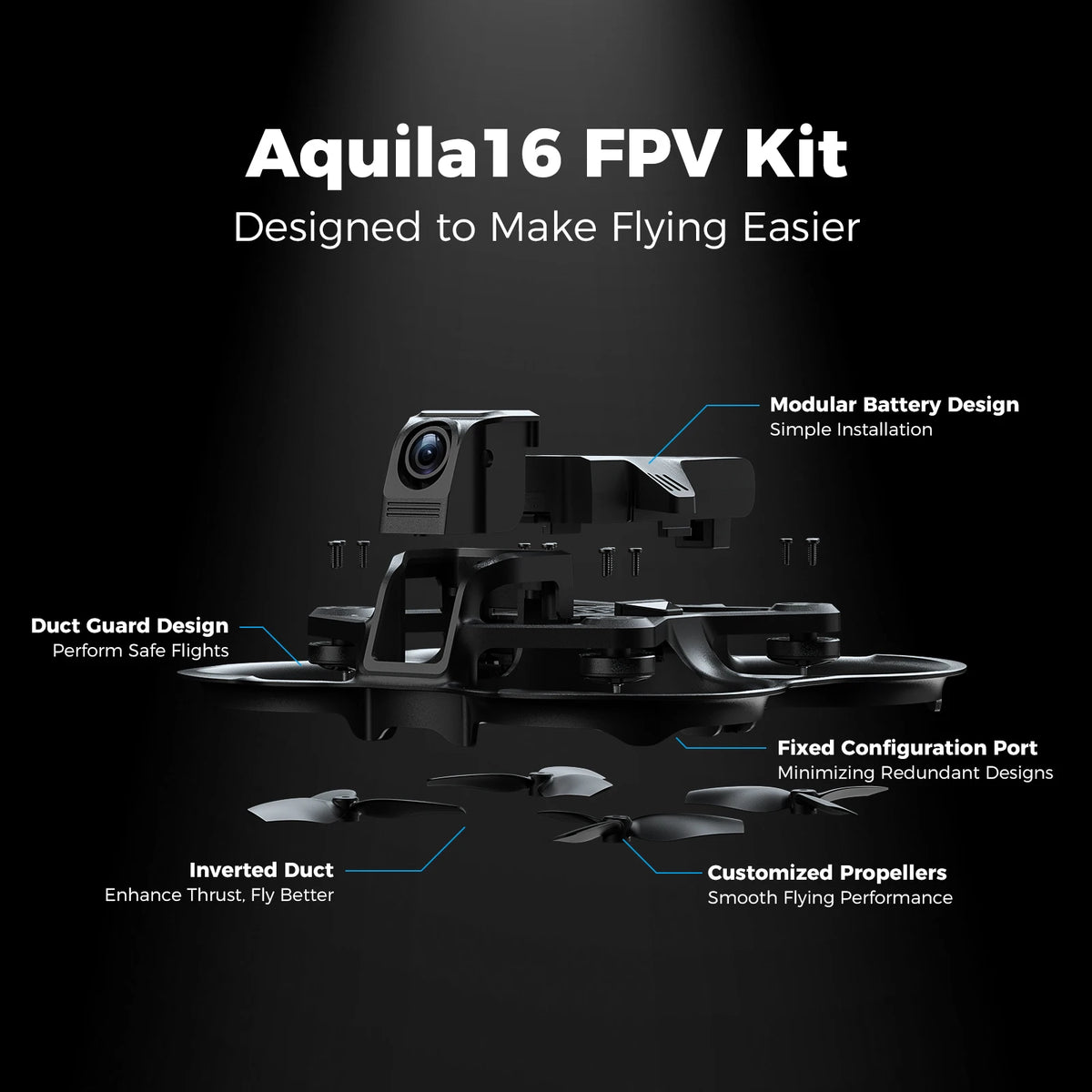 Betafpv Aquila16 Fpv Brushless Racing Drone Quadcopter Kit