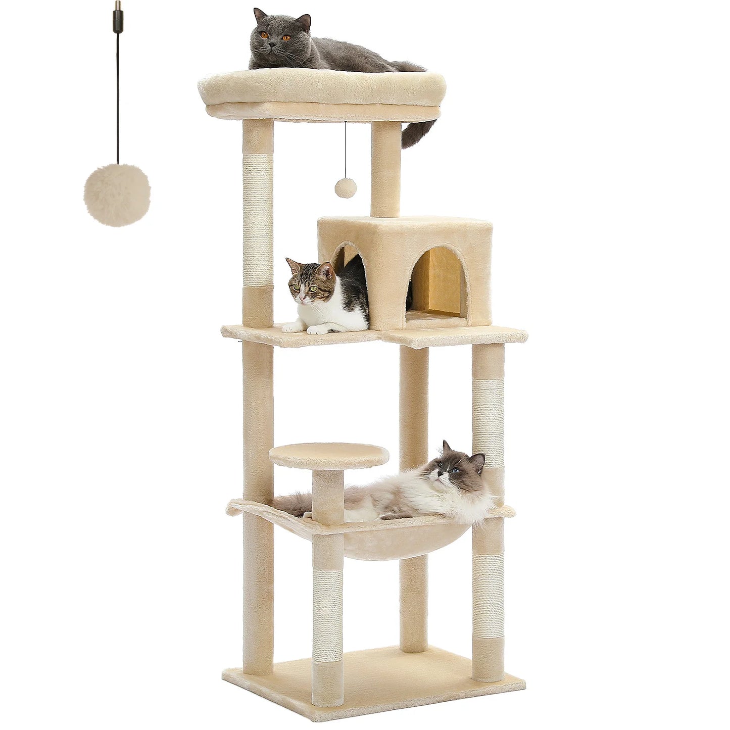 PAWZ Road Cat Tree Five Level Indoor Tower Hammock